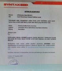 Image of Pengaruh Media pembelajaran zoom meeting terhadap hasil belajar IPS pada masa Covid-19 di SMP Shidqia Islamic School Bekasi
