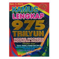 Image of Kamus lengkap 975 trilyun Inggris-Indonesia, Indonesia-Inggris dilengkapi dengan tenses, reguler, & Ireguler, verb term of english grammar the list of adjective & verb pengetahuan umum